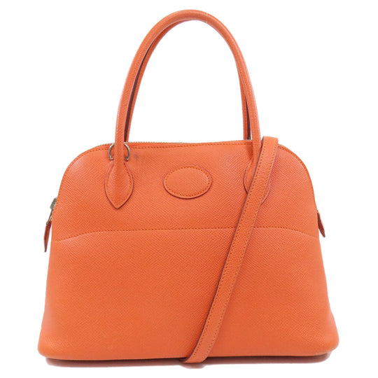 HERMES Handbag Epsom Orange Bolide 27 Orange SilverMetal Women Used Authentic