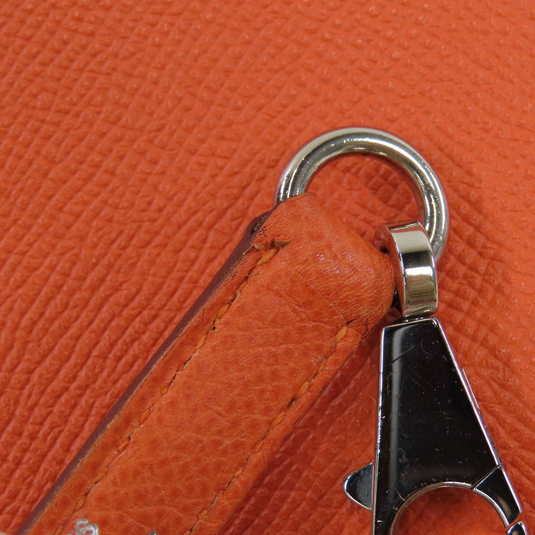 HERMES Handbag Epsom Orange Bolide 27 Orange SilverMetal Women Used Authentic