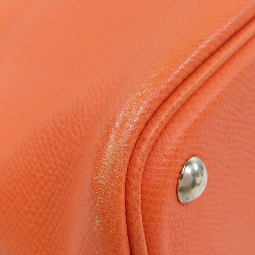 HERMES Handbag Epsom Orange Bolide 27 Orange SilverMetal Women Used Authentic