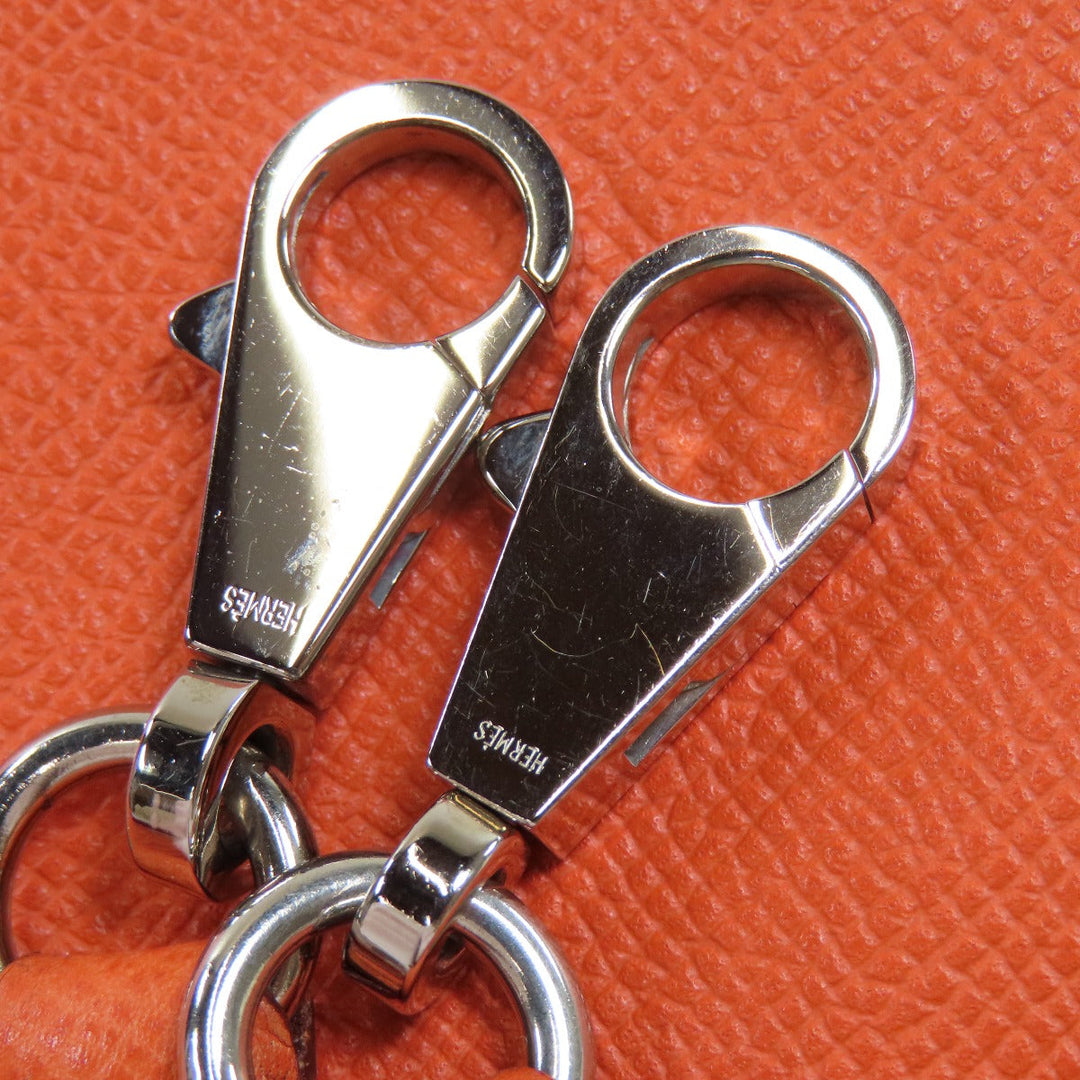HERMES Handbag Epsom Orange Bolide 27 Orange SilverMetal Women Used Authentic