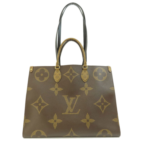 LOUIS VUITTON Tote Bag M44576 Monogram reverse Brown On the Go GM Giant Monogram