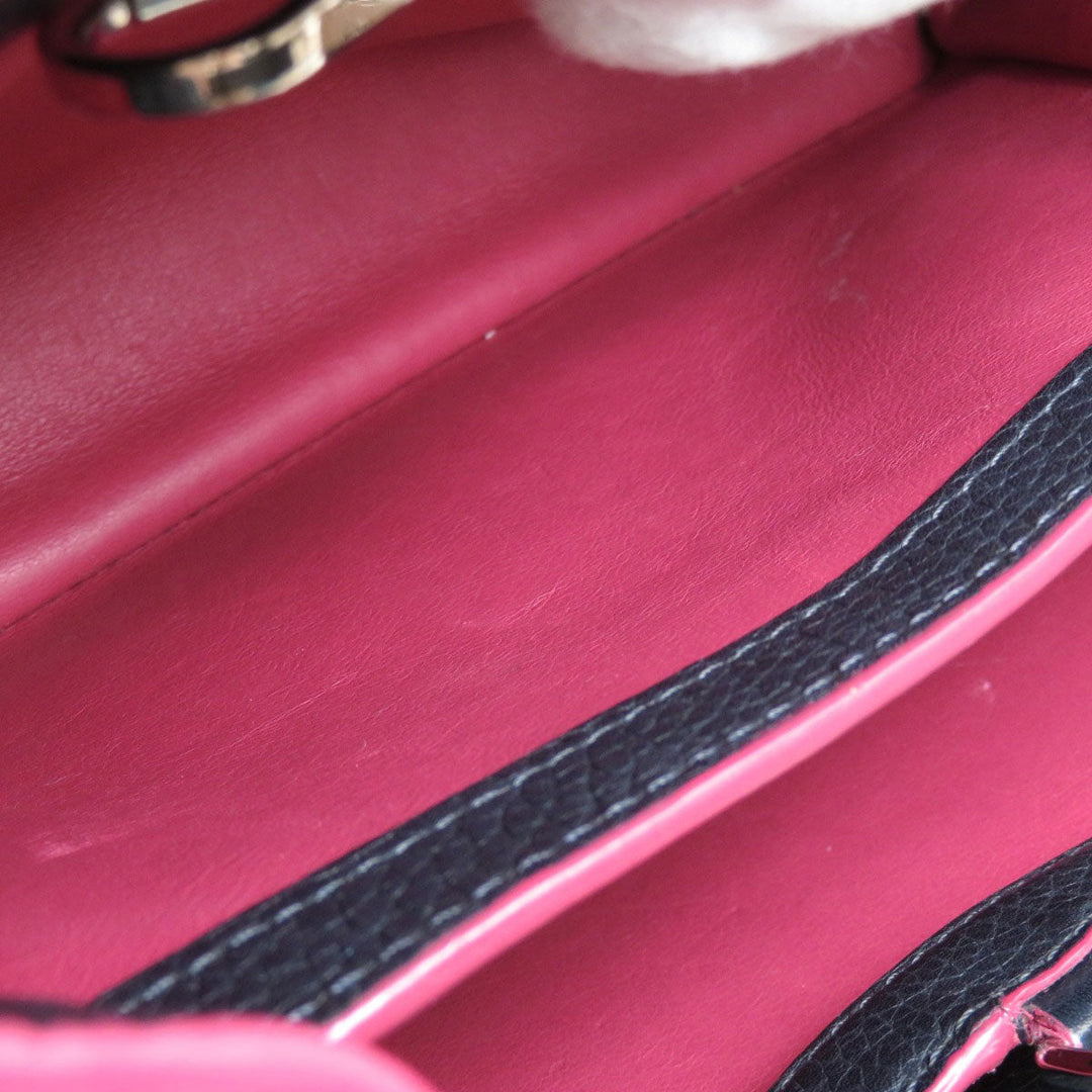 LOUIS VUITTON Handbag Ｍ94517 Taurillon Clemence Leather Navy Capsine BB