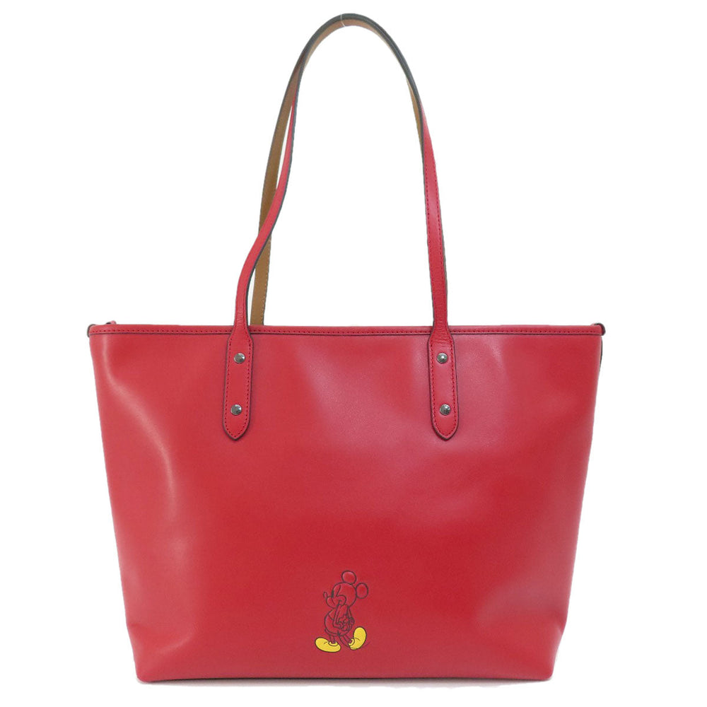 COACH Tote Bag 56645 Calfskin Red Disney collaboration mickey mouse