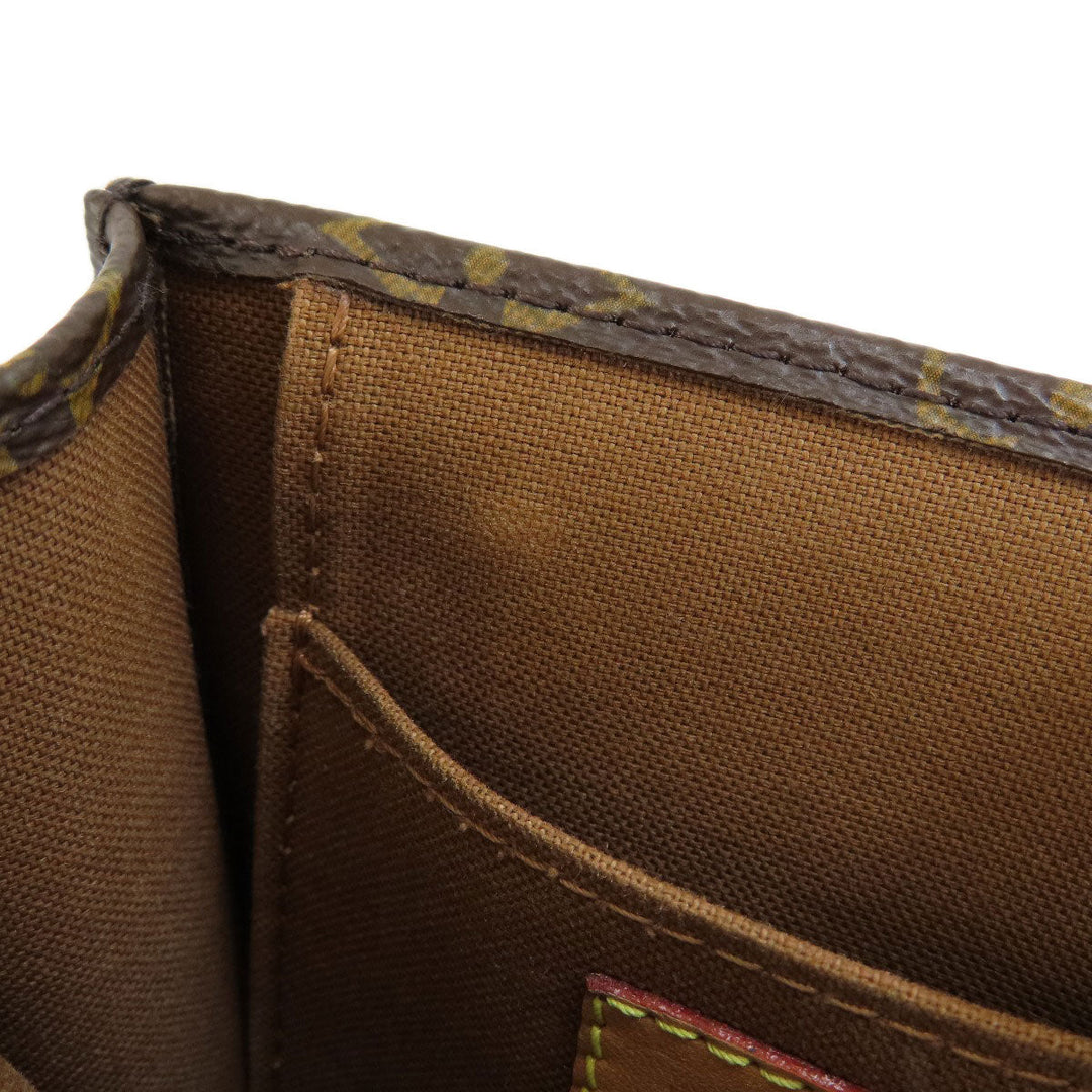 LOUIS VUITTON Handbag M69442 Monogram canvas Brown Petite Sac Plat Monogram Women Used Authentic