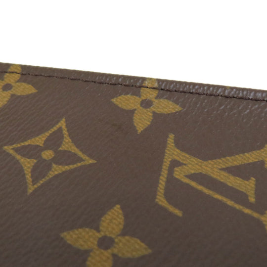 LOUIS VUITTON Handbag M69442 Monogram canvas Brown Petite Sac Plat Monogram Women Used Authentic