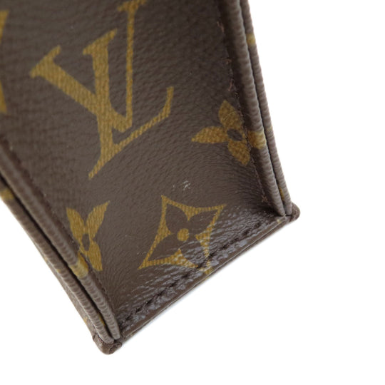 LOUIS VUITTON Handbag M69442 Monogram canvas Brown Petite Sac Plat Monogram Women Used Authentic