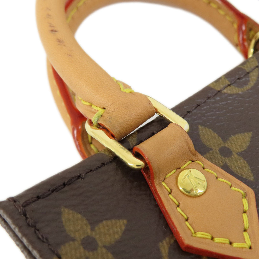 LOUIS VUITTON Handbag M69442 Monogram canvas Brown Petite Sac Plat Monogram Women Used Authentic