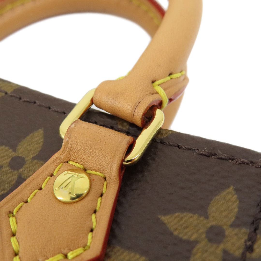 LOUIS VUITTON Handbag M69442 Monogram canvas Brown Petite Sac Plat Monogram Women Used Authentic