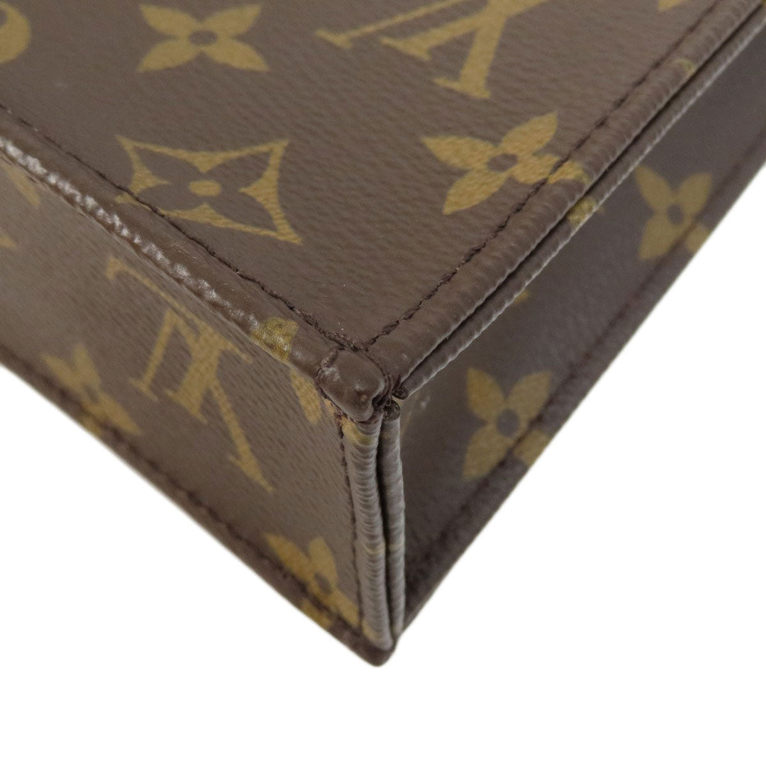 LOUIS VUITTON Handbag M69442 Monogram canvas Brown Petite Sac Plat Monogram Women Used Authentic