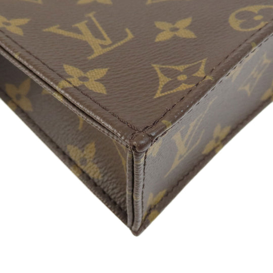 LOUIS VUITTON Handbag M69442 Monogram canvas Brown Petite Sac Plat Monogram Women Used Authentic