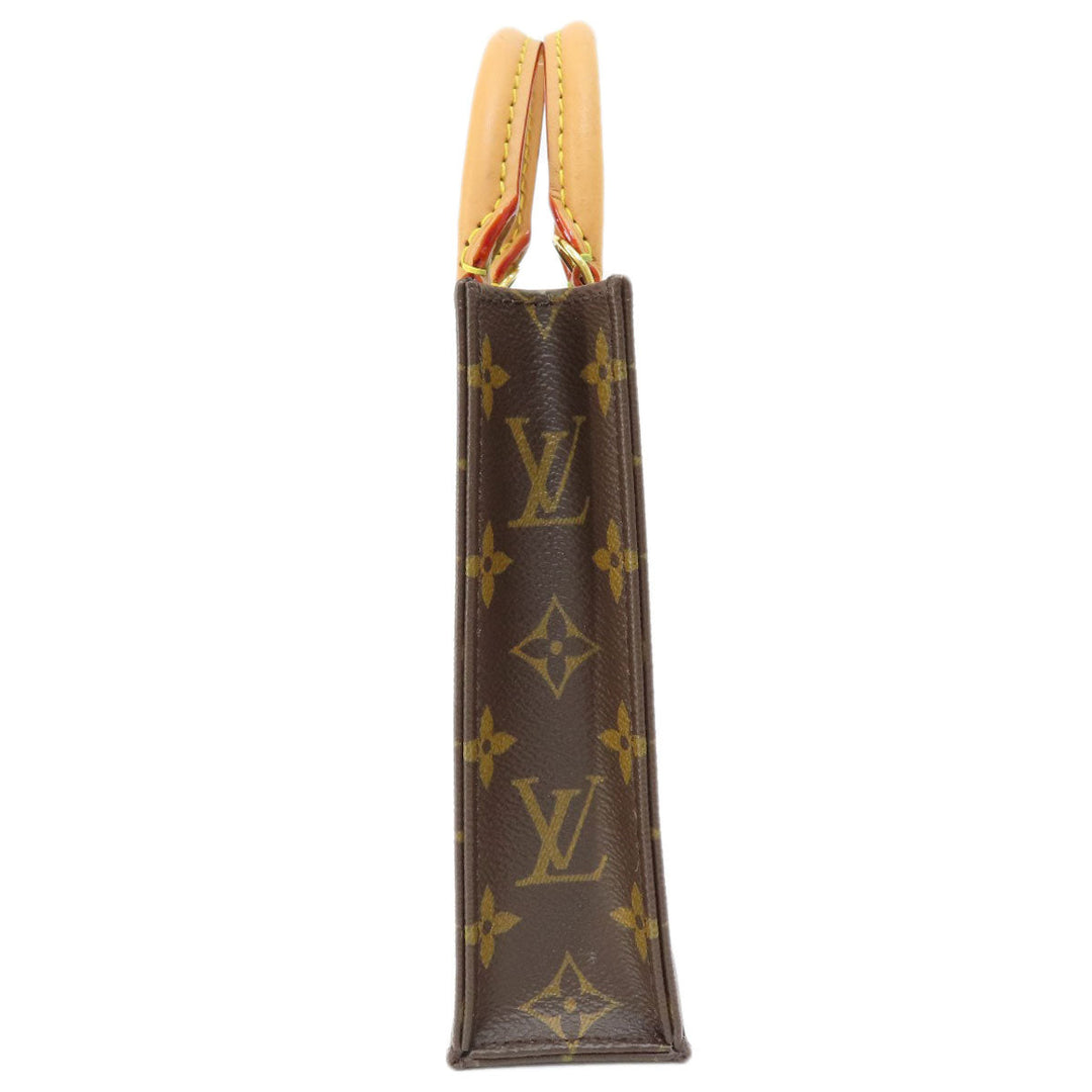 LOUIS VUITTON Handbag M69442 Monogram canvas Brown Petite Sac Plat Monogram Women Used Authentic