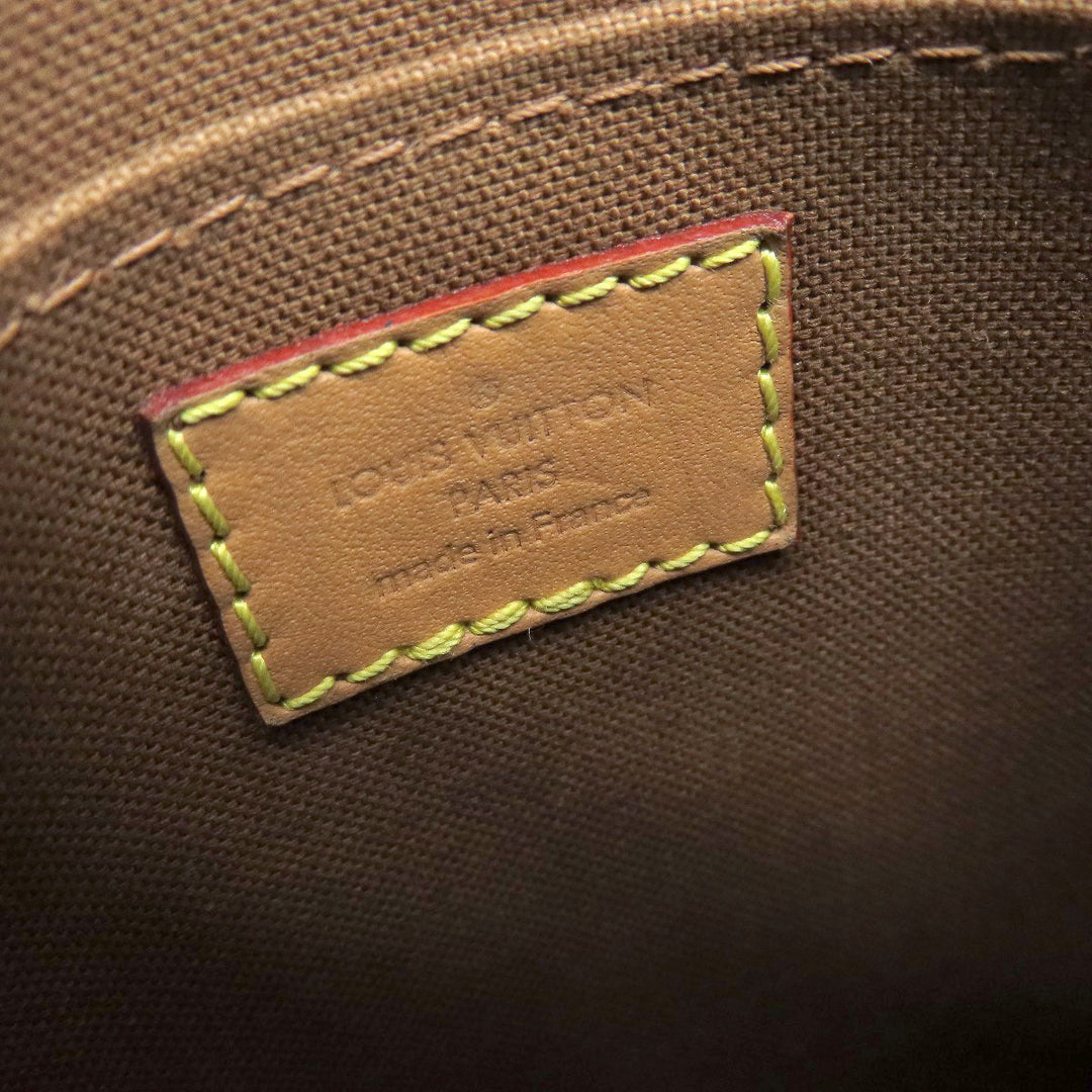 LOUIS VUITTON Handbag M69442 Monogram canvas Brown Petite Sac Plat Monogram Women Used Authentic