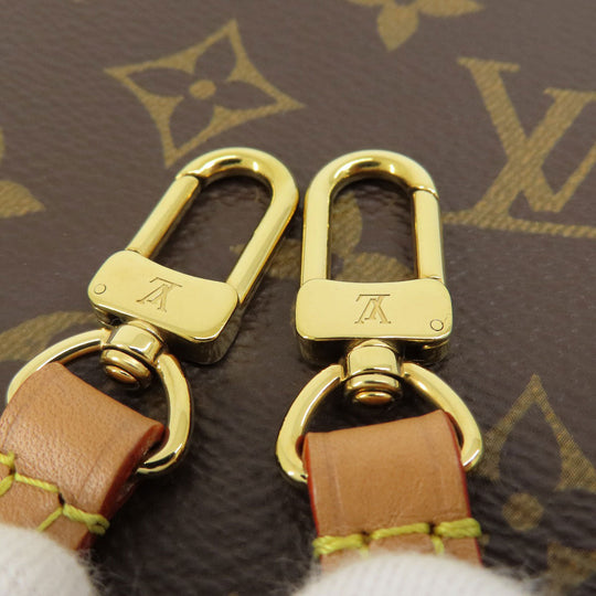 LOUIS VUITTON Handbag M69442 Monogram canvas Brown Petite Sac Plat Monogram Women Used Authentic