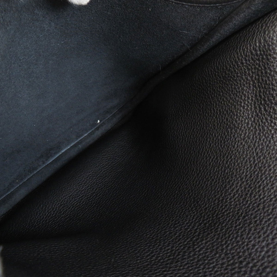 HERMES Shoulder Bag Togo black Evelyn 3 Black SilverMetal Women Used Authentic