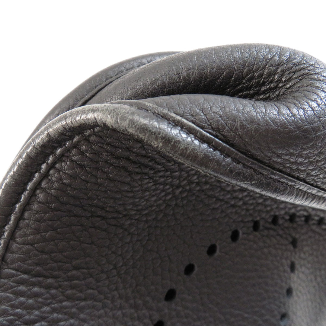 HERMES Shoulder Bag Togo black Evelyn 3 Black SilverMetal Women Used Authentic