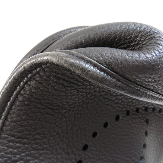 HERMES Shoulder Bag Togo black Evelyn 3 Black SilverMetal Women Used Authentic