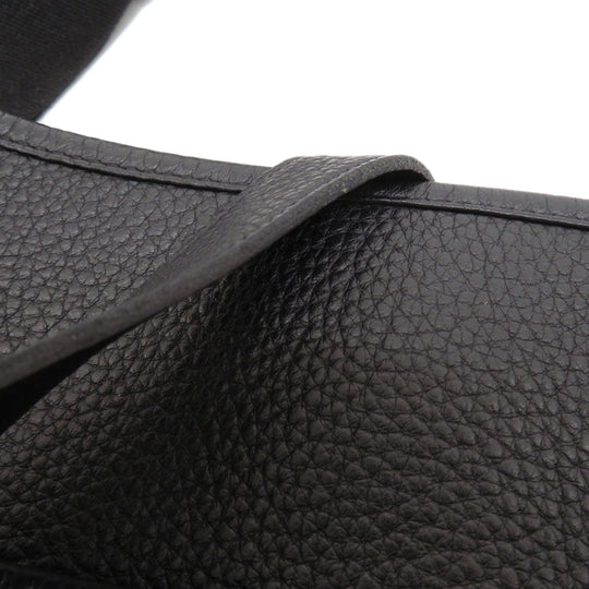 HERMES Shoulder Bag Togo black Evelyn 3 Black SilverMetal Women Used Authentic