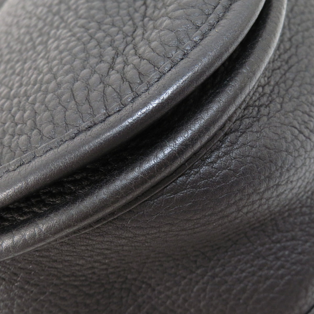 HERMES Shoulder Bag Togo black Evelyn 3 Black SilverMetal Women Used Authentic