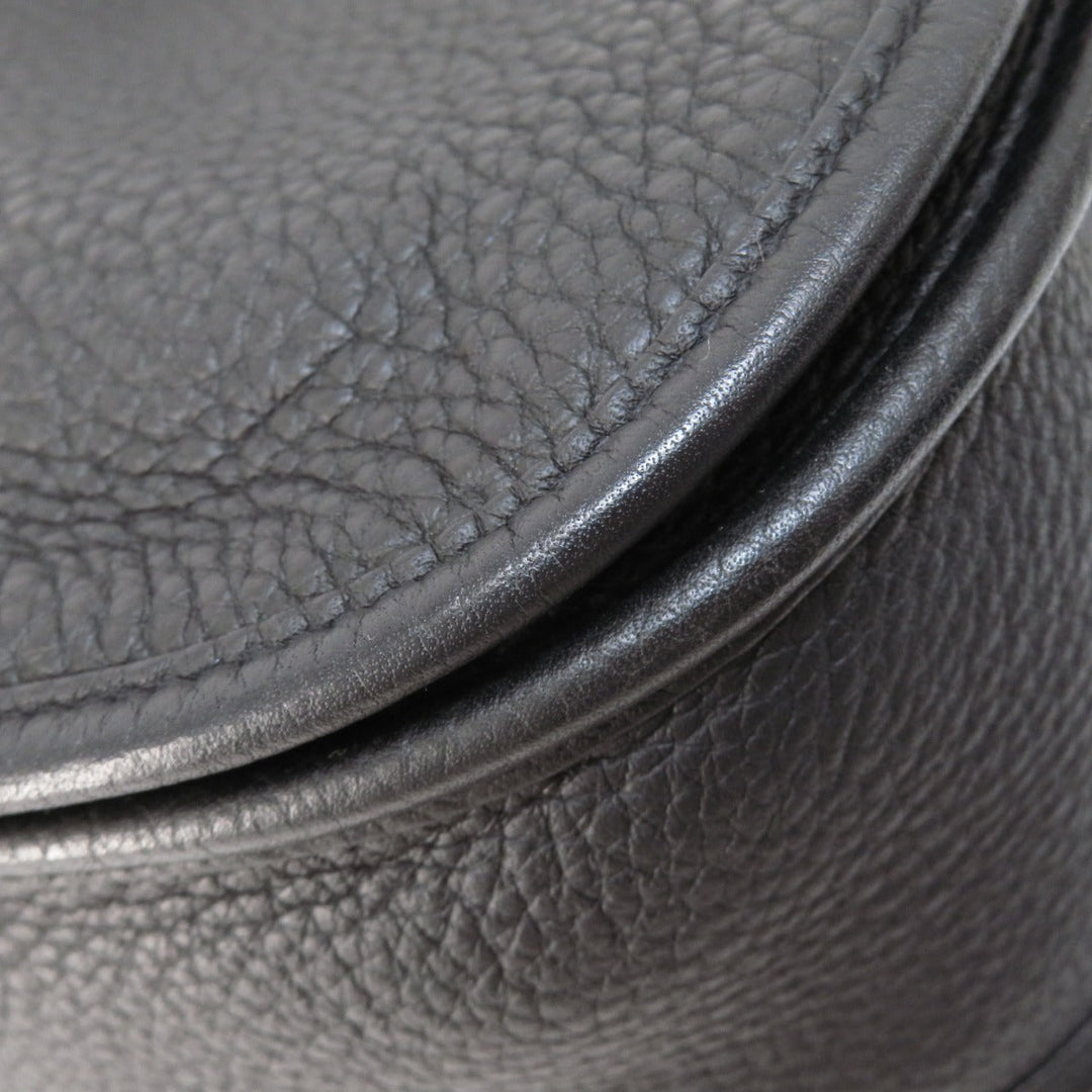 HERMES Shoulder Bag Togo black Evelyn 3 Black SilverMetal Women Used Authentic
