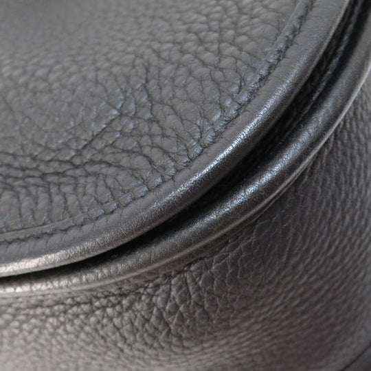 HERMES Shoulder Bag Togo black Evelyn 3 Black SilverMetal Women Used Authentic