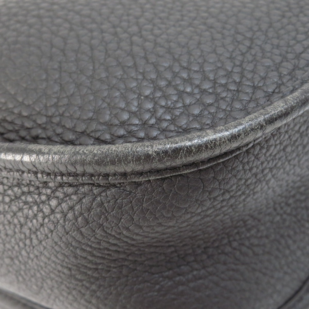 HERMES Shoulder Bag Togo black Evelyn 3 Black SilverMetal Women Used Authentic