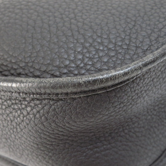 HERMES Shoulder Bag Togo black Evelyn 3 Black SilverMetal Women Used Authentic