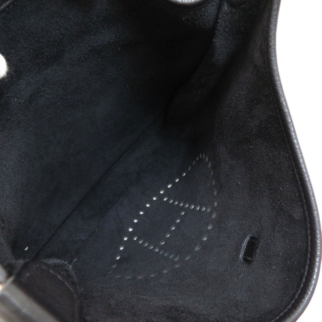HERMES Shoulder Bag Togo black Evelyn 3 Black SilverMetal Women Used Authentic