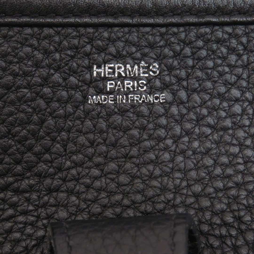 HERMES Shoulder Bag Togo black Evelyn 3 Black SilverMetal Women Used Authentic