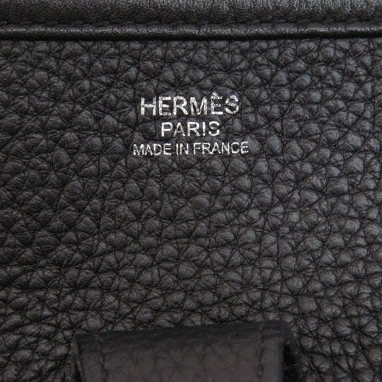 HERMES Shoulder Bag Togo black Evelyn 3 Black SilverMetal Women Used Authentic