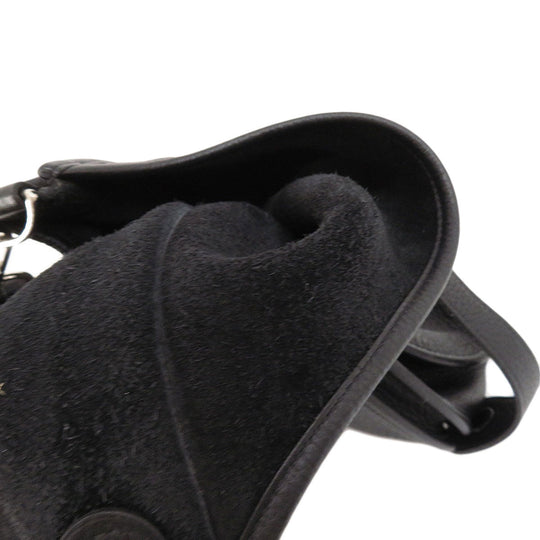 HERMES Shoulder Bag Togo black Evelyn 3 Black SilverMetal Women Used Authentic
