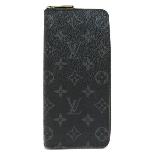 LOUIS VUITTON Long Wallet Purse M62295 Monogram Eclipse black Zippy wallet Vertical