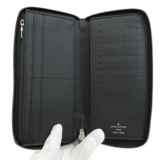 LOUIS VUITTON Long Wallet Purse M62295 Monogram Eclipse black Zippy wallet Vertical