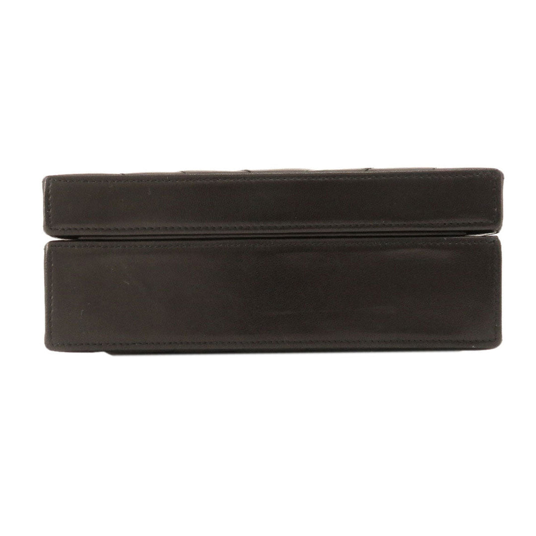 CHANEL Shoulder Bag lambskin black Vstitch COCO Mark Women Used Authentic