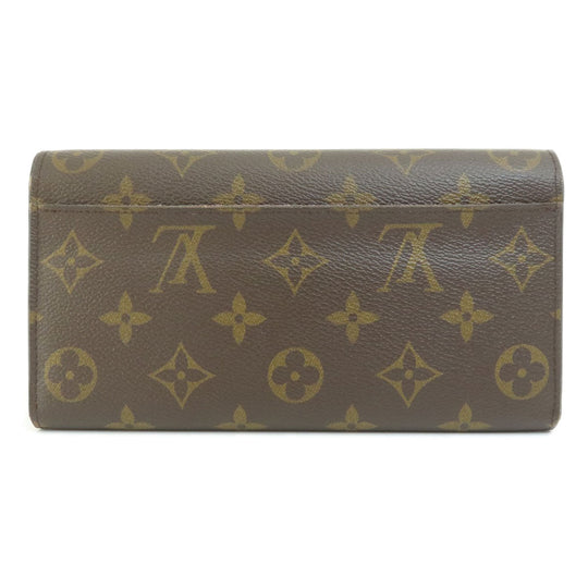LOUIS VUITTON Long Wallet Purse M62236 Monogram canvas Brown Portefeuille Sarah Monogram Coquelicot Women Used Authentic