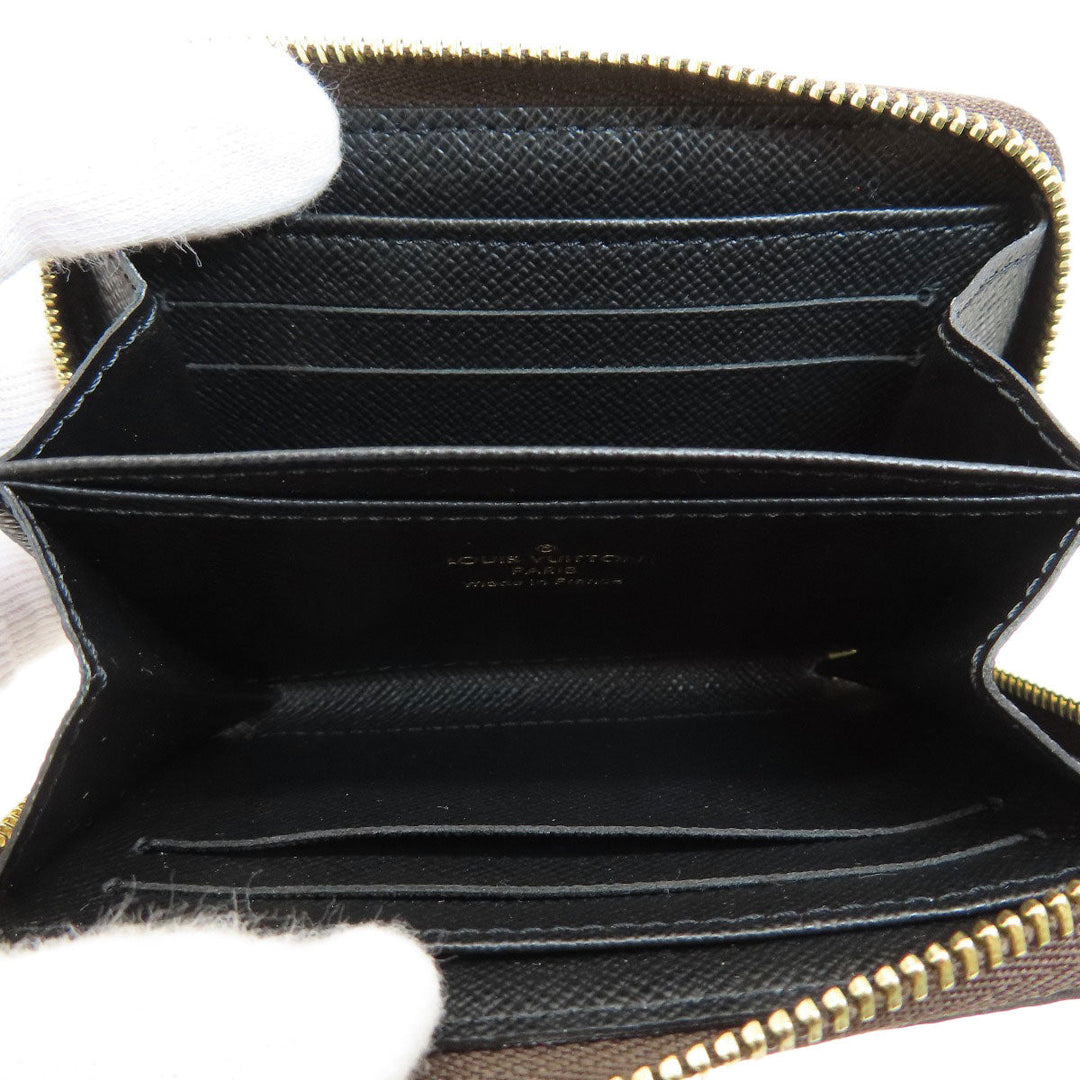 LOUIS VUITTON Coin case M69354 Giant monogram canvas Brown Zippy coin purse Women Used Authentic