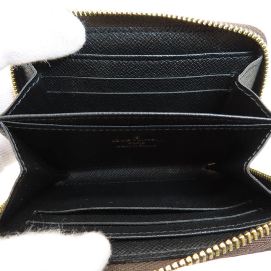LOUIS VUITTON Coin case M69354 Giant monogram canvas Brown Zippy coin purse Women Used Authentic