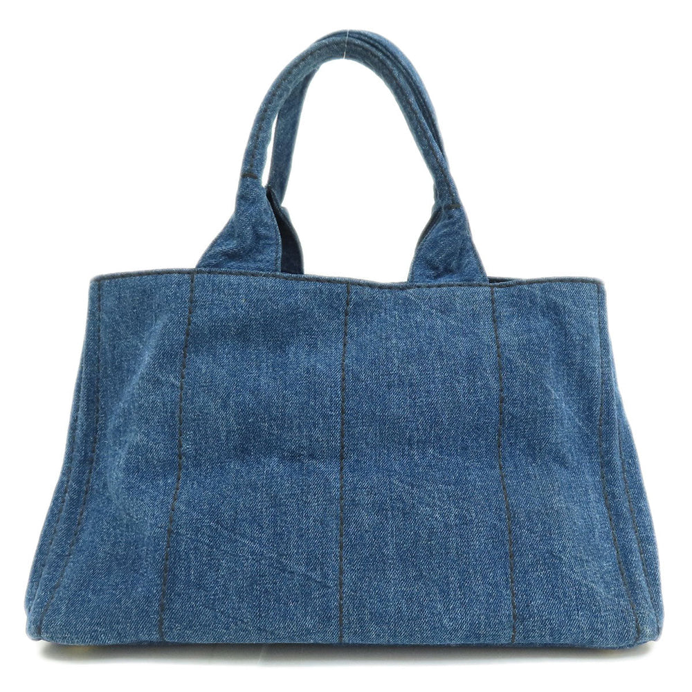 PRADA Handbag B1877B denim Navy Canapa