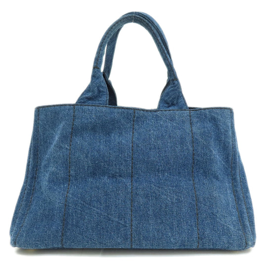 PRADA Handbag B1877B denim Navy Canapa