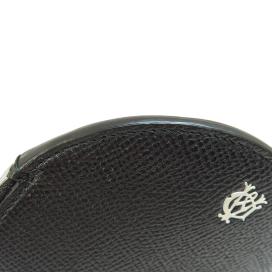 Dunhill Coin case leather black Round shape mens(Unisex) Used Authentic
