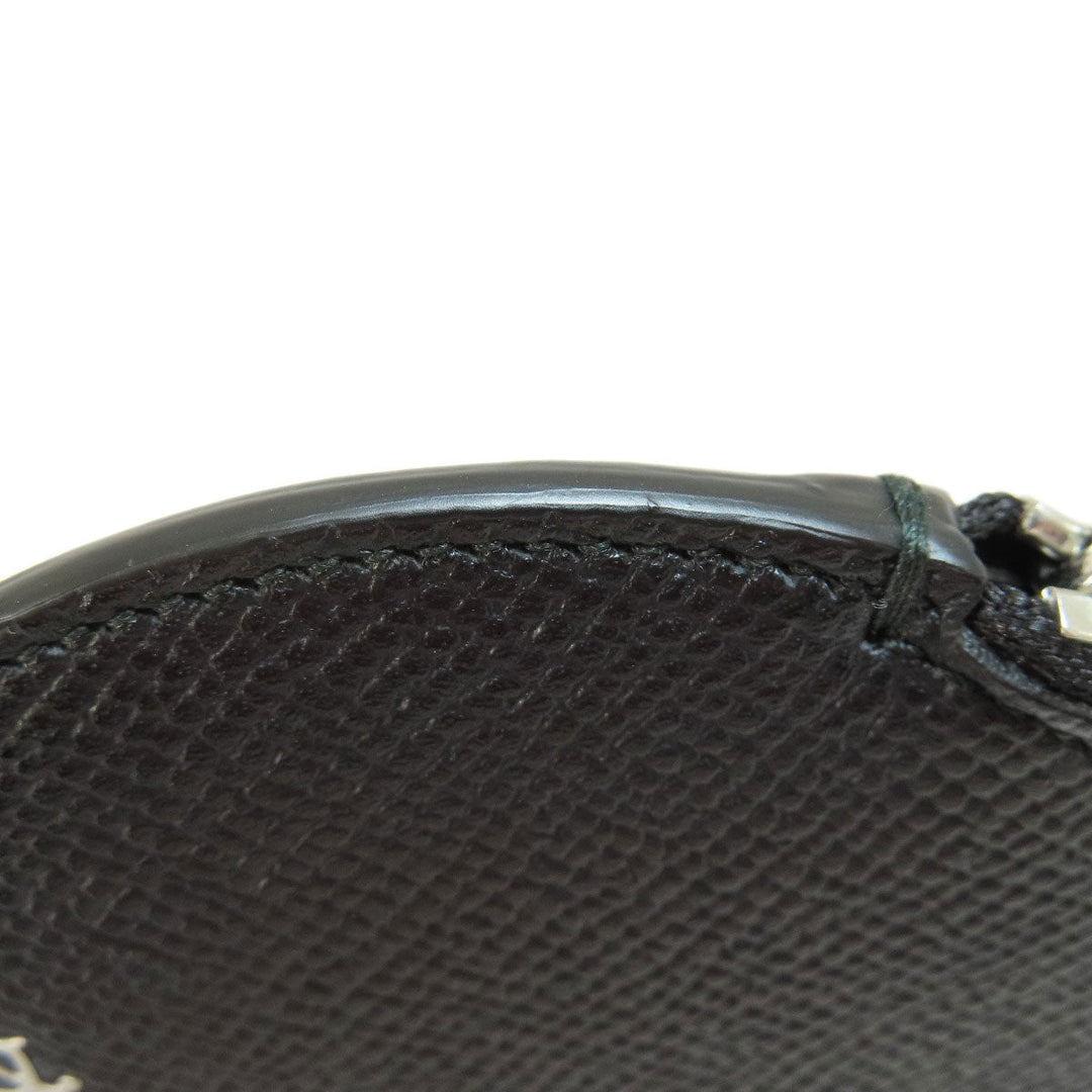 Dunhill Coin case leather black Round shape mens(Unisex) Used Authentic