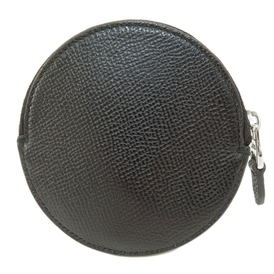 Dunhill Coin case leather black Round shape mens(Unisex) Used Authentic