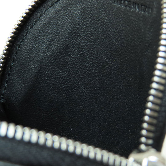 Dunhill Coin case leather black Round shape mens(Unisex) Used Authentic