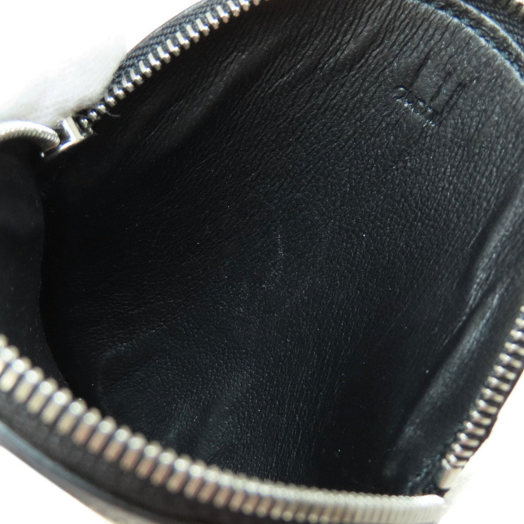 Dunhill Coin case leather black Round shape mens(Unisex) Used Authentic