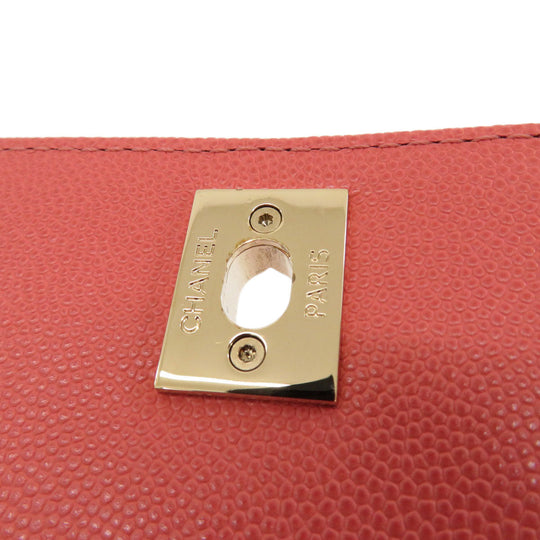CHANEL Handbag Caviar skin pink Matelasse Gold Metal 2WAY