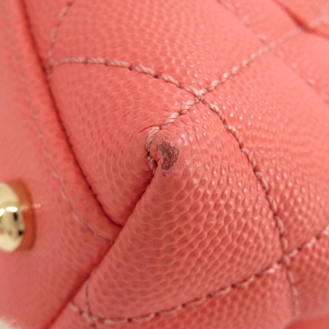 CHANEL Handbag Caviar skin pink Matelasse Gold Metal 2WAY