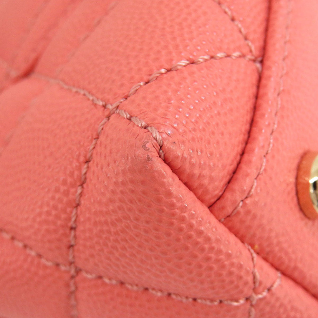 CHANEL Handbag Caviar skin pink Matelasse Gold Metal 2WAY