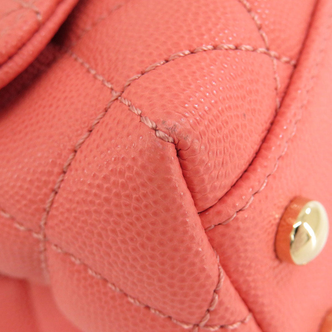 CHANEL Handbag Caviar skin pink Matelasse Gold Metal 2WAY