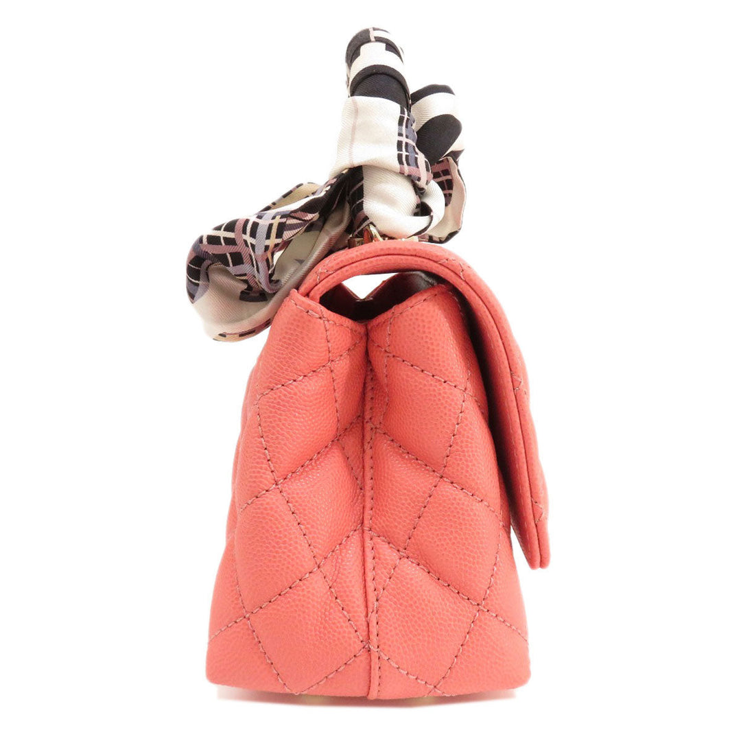 CHANEL Handbag Caviar skin pink Matelasse Gold Metal 2WAY