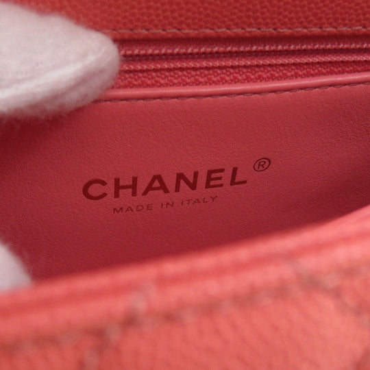 CHANEL Handbag Caviar skin pink Matelasse Gold Metal 2WAY