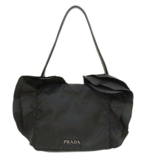 PRADA Handbag Nylon black Frill